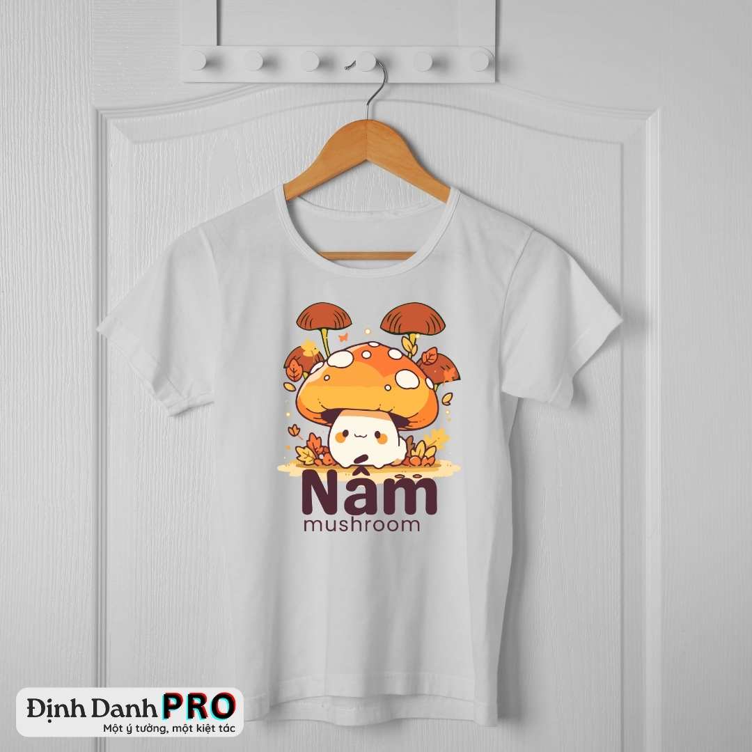 T Shirt in chữ Nấm