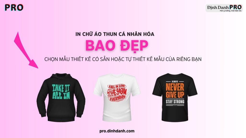 Áo thun in chữ đẹp - thiết kế áo thun in chữ online